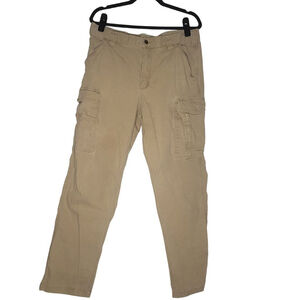 Men's Carhartt Relaxed Fit Beige Cargo Pants Waist 36